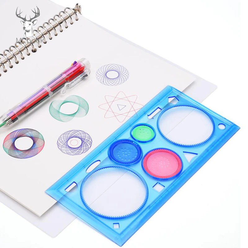 

Painting Multi-function Puzzle Spirograph Geometric Ruler Drafting Tools for Students Drawing Toys Children Learning Art Tools
