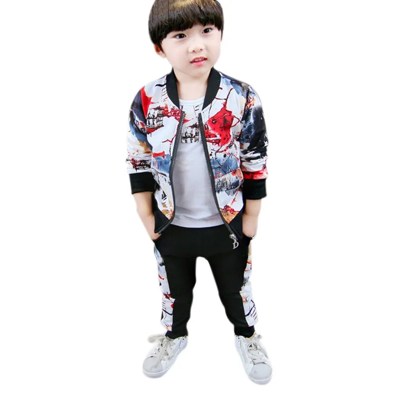 

3Pcs Baby Boys Clothing Sets Winter Keep Warm kids suits Sweatshirts + Waistcoat + Pants Fashion Children Clothes Sets