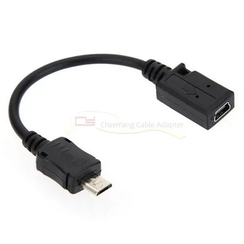 

10PCS/Micro USB 5pin Male to Mini USB 5pin Female data charge cable 10cm