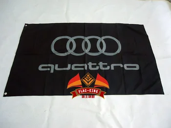 

quattro car racing 3*5 feet flag,quattro 90*150CM 100% polyester banner