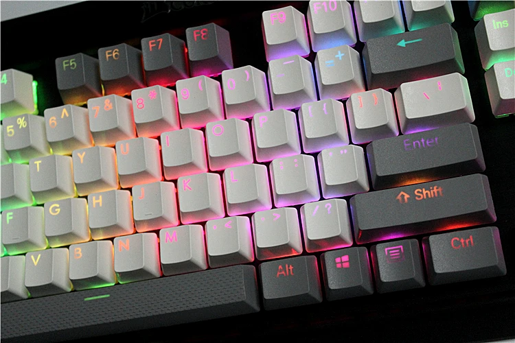 MP 108/87 клавиши прозрачная подсветка PBT кейкап для Corsair STRAFE K65 K70 Logitech G710 + Проводная
