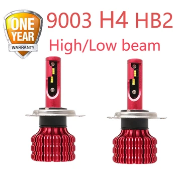 

2PCs H4 Car Headlight Bulb 20000 Lumen Canbus X9 H4/9003/HB2 High & Low Beam White Light 6500K Car Headlamp H4