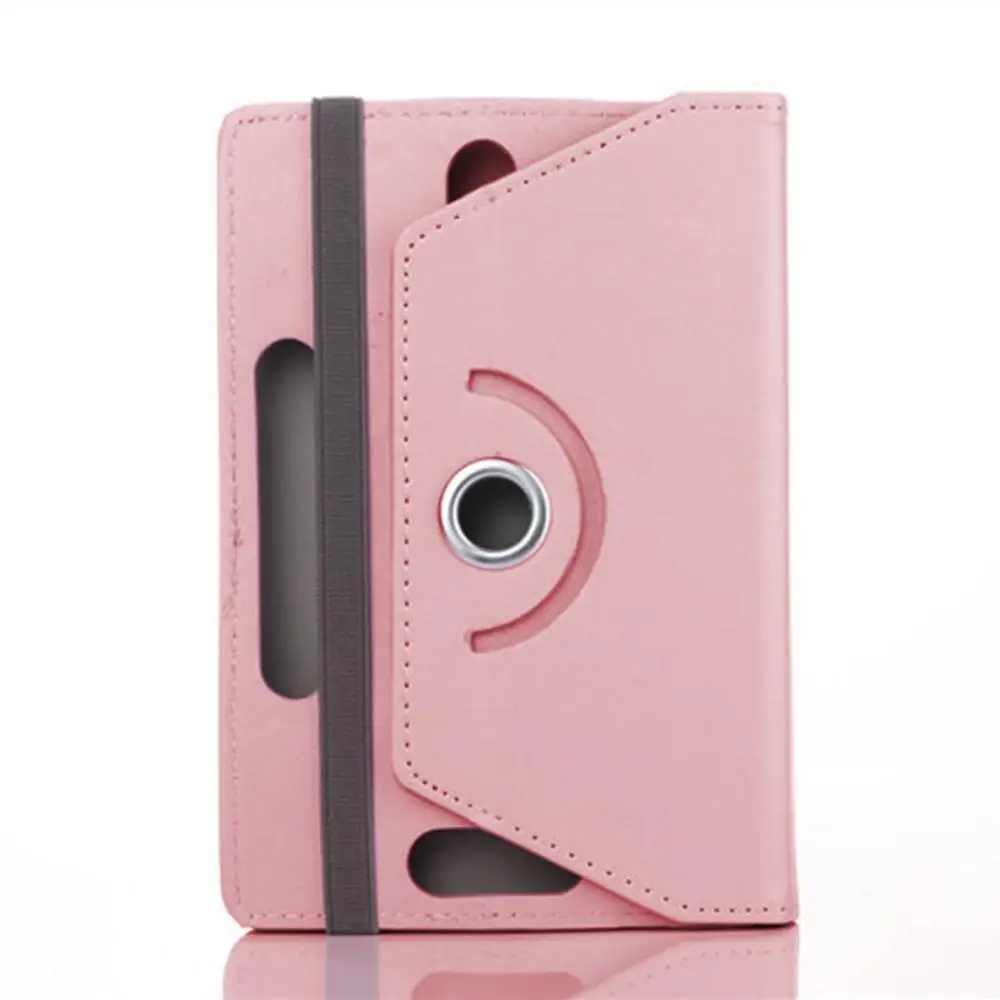 Флип-чехол Flio для, универсальный чехол для планшета 7,0 дюймов, чехол из искусственной кожи, вращающийся на 360 градусов - Цвет: pink