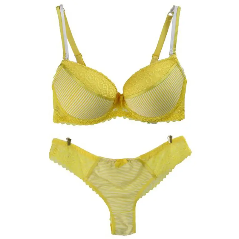 Floral Lace Bra Set Women Lingerie Underwear Black Blue Yellow Pink Seamless Bra Push Up Sexy Gathering Underwire Bras for Women