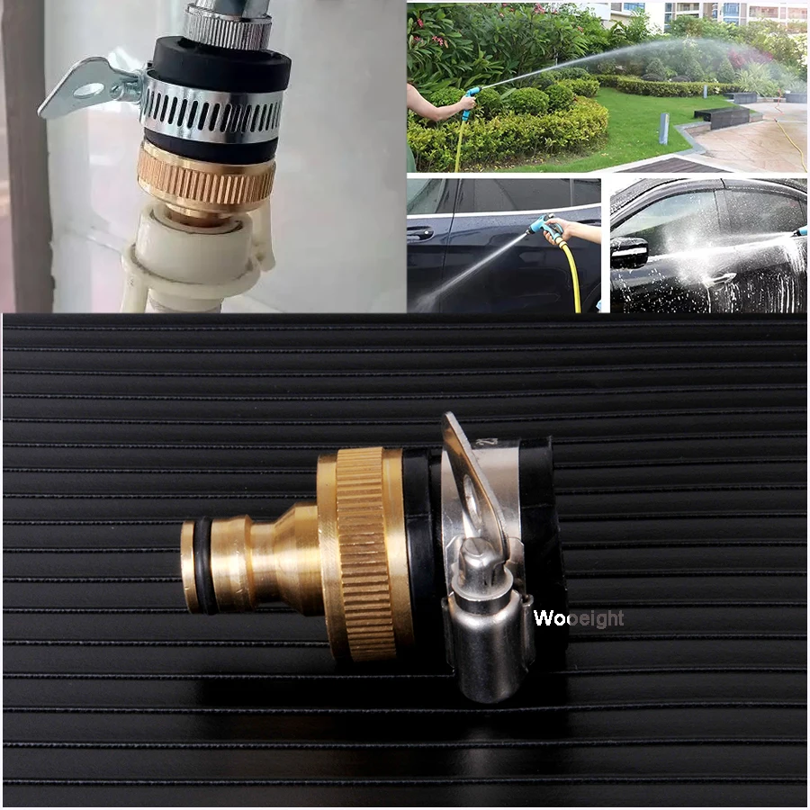 34mm Hose Pipe Fitting Set Quick Yellow Water Connector Adaptor Garden Lawn Tap Water Pipe Connector