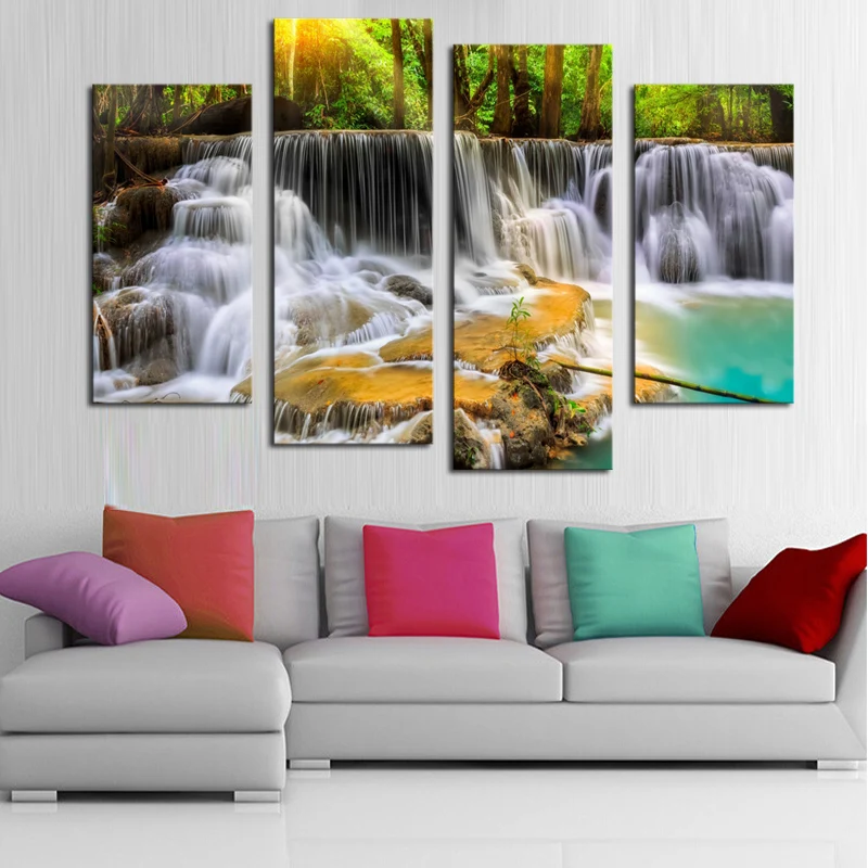 The Waterfall With Tree-3