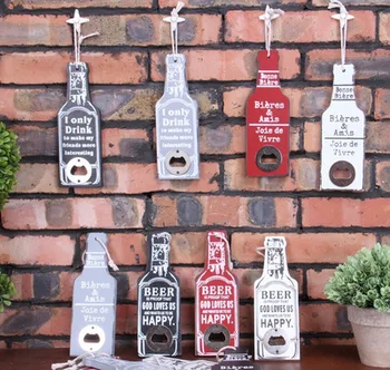 

100pcs/lot Restaurant Bar Cafe Home Wall Decoration Vintage Wood handcraft Creative Beer Bottle Opener