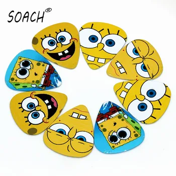 SOACH 10pcs 0.71mm European and American cartoon characters high quality two side earrings pick DIY design guitar picks