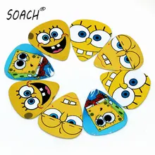 SOACH 10шт 0.71 мм европейских и американских персонажей мультфильма высокое качество две стороны серьги медиатор DIY дизайн гитара выбирает