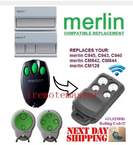Замена пульта дистанционного управления Merlin Plus c945 craw красивый передатчик |