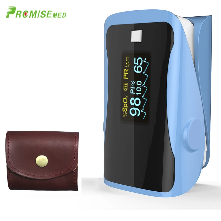 

PRCMISEMED Household Health Monitors Pulse Oximeters Finger Oxygen Fingertip Pulse Oximeter SPO2 Finger Oximetro-Sky Blue