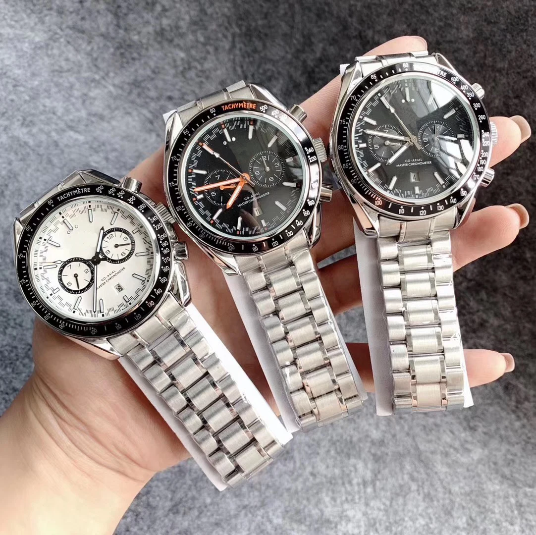 

Luxury Brand New Men Automatic Mechanical Date Watch Speed Luminous Black Grey White Orange Ceramic Bezel Crystal Sapphire AAA+