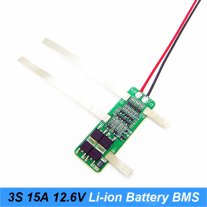 3S 15A 12V литиевая батарея зарядное устройство Защитная плата модуль BMS для 3 шт 18650