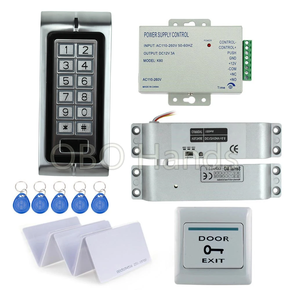 Waterproof RFID access control security system kit digital keypad+12V
