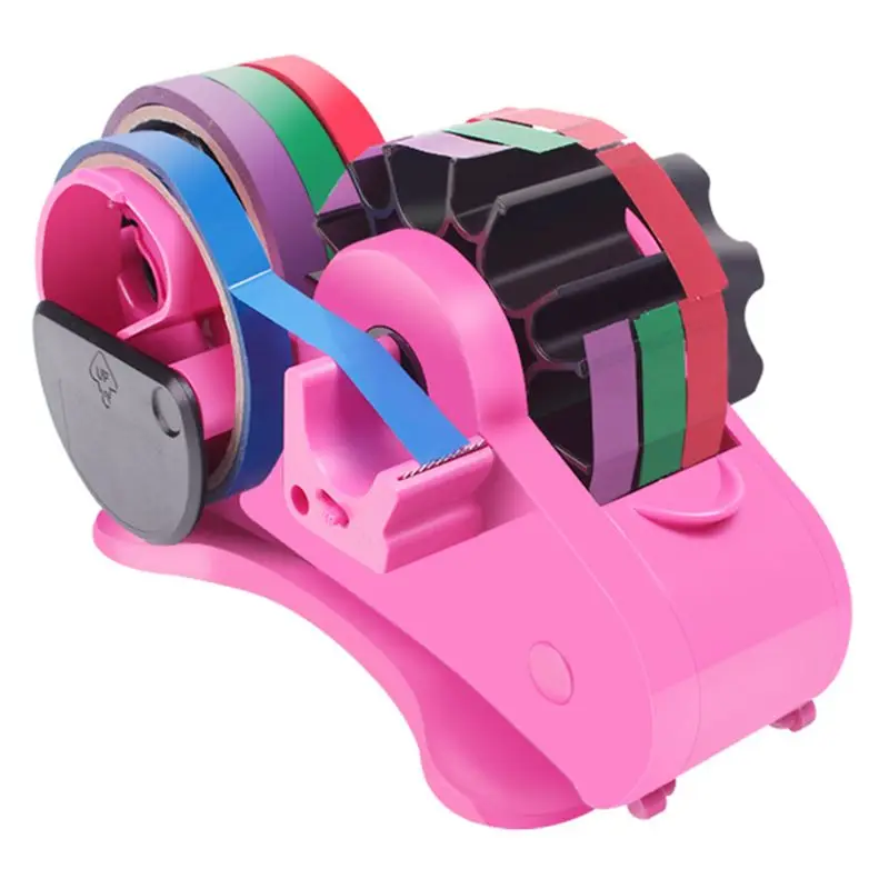 

Semi-Auto Tape Dispenser With 35mm Fixed Length Tape Cutter Desktop Office Packing Home Tools