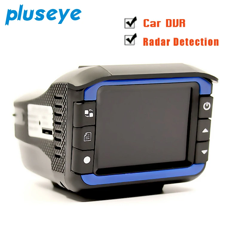 Pluseye 2 в 1 Автомобильный dvr Анти радар детектор 720 P g сенсор петля запись dash cam