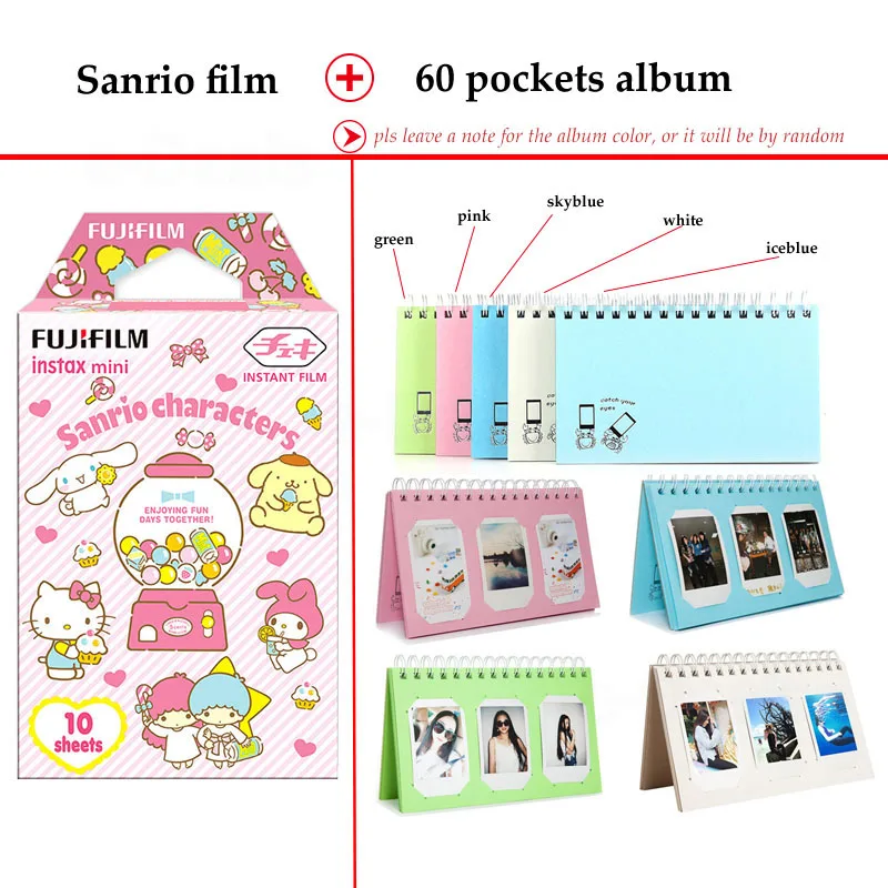 Fujifilm Instax Mini Film Sanrio 10 листов для 9 8 + 7s 70 90 25 мгновенная полировка камера смартфон