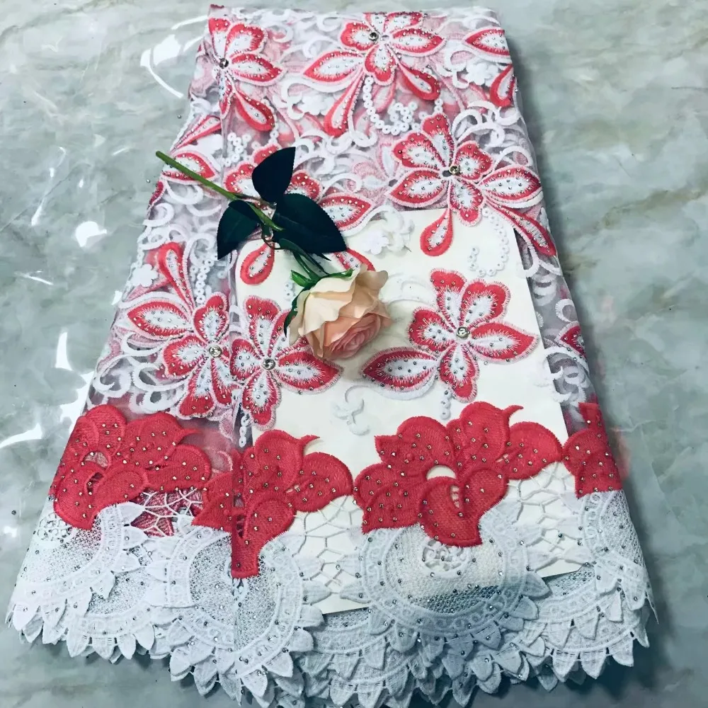 

New arrive Pretty african lace fabric with stones embroidery french tulle lace fabric 8 color available 5 yards per lot WD111750
