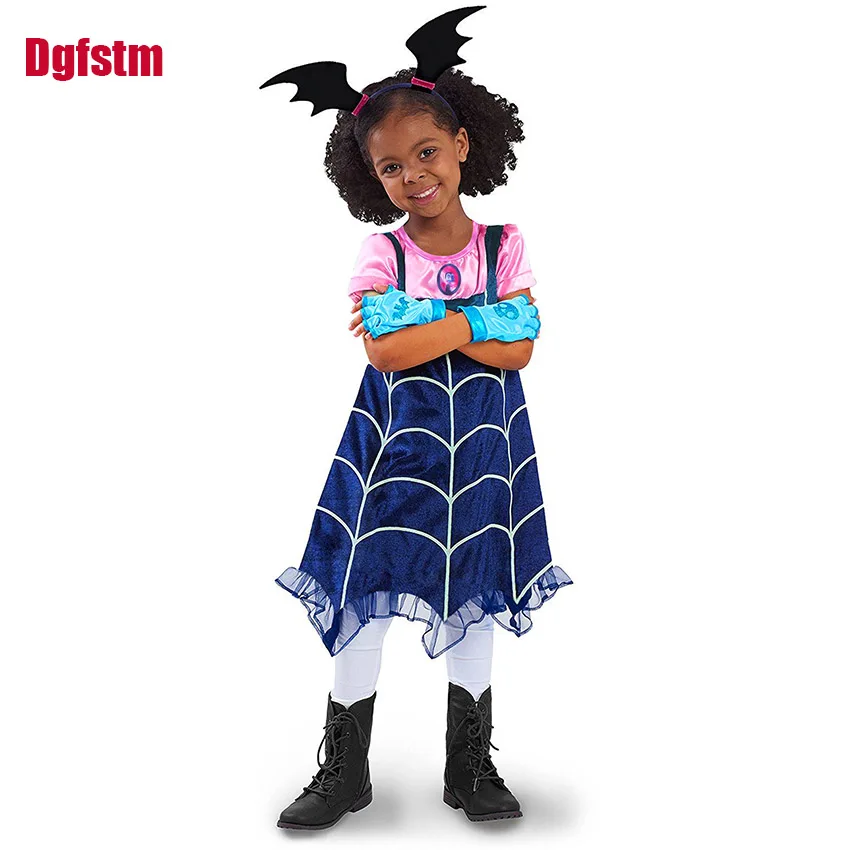 

Girls Vampirina Costume Little Girls Advanture Outfit Children Summer Lace Dress Kids Halloween Cosplay Fantasy Dresses Clothing