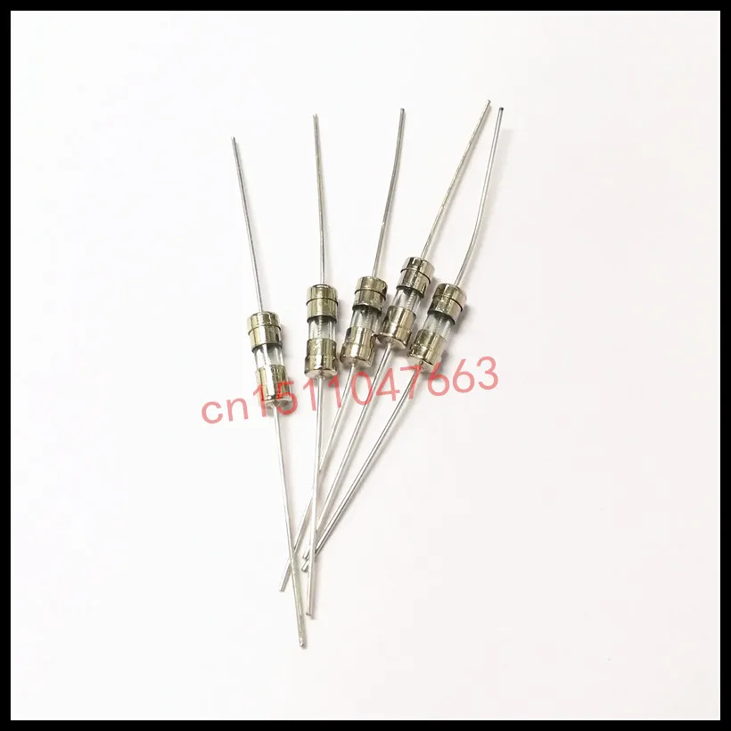 200PCS Slow break fuse tube 3.6*10 5A 3.6*10mm 5000MA double cap with lead T5AL250V 5AL250V glass | Обустройство дома