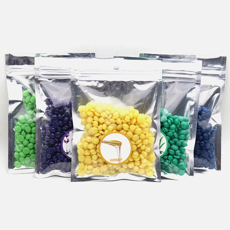 50g/Bag Depilatory Wax Honey Flavor Pearl Hair Removal Hot Wax Beans Pellet Waxing Bikini Hair Removal Cream (Colors in Random)