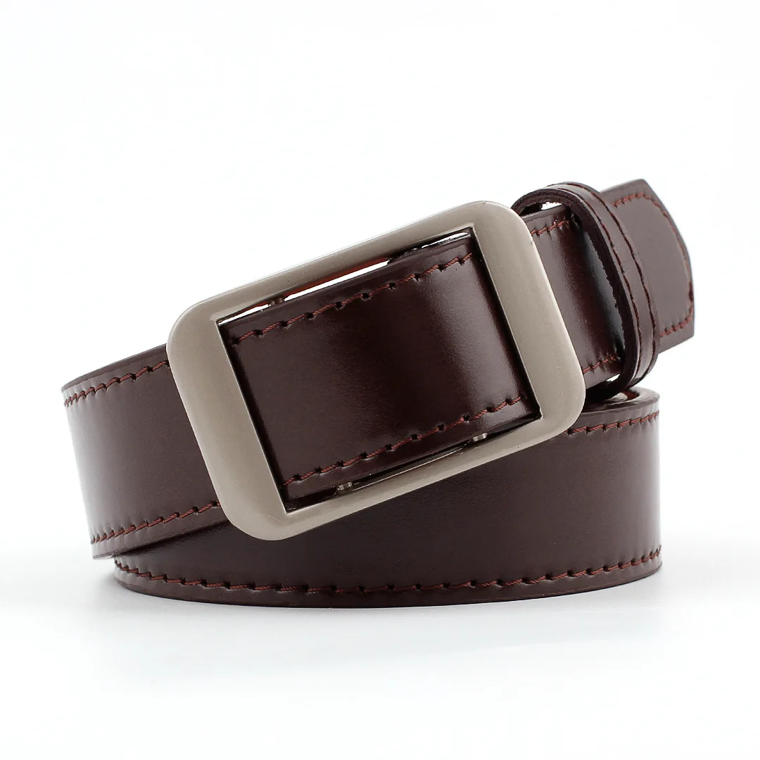 

2019 New Designer Colors Wide Leather Belts for Women Square Needle Buckle Big Sizes of Clothing Waist Designer for Women Belts
