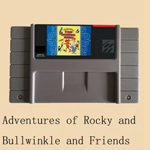 Приключения Rocky и Bullwinkle и друзей 16 бит большая серая игровая карта для NTSC игровой плеер