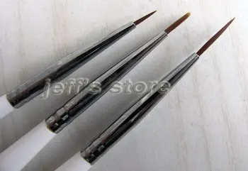 

3pcs/set Nail Art Sable Striping Pens Brushes Drawing Set Nail Art Acrylic Brush Pen Paint Liner Drawing Tips