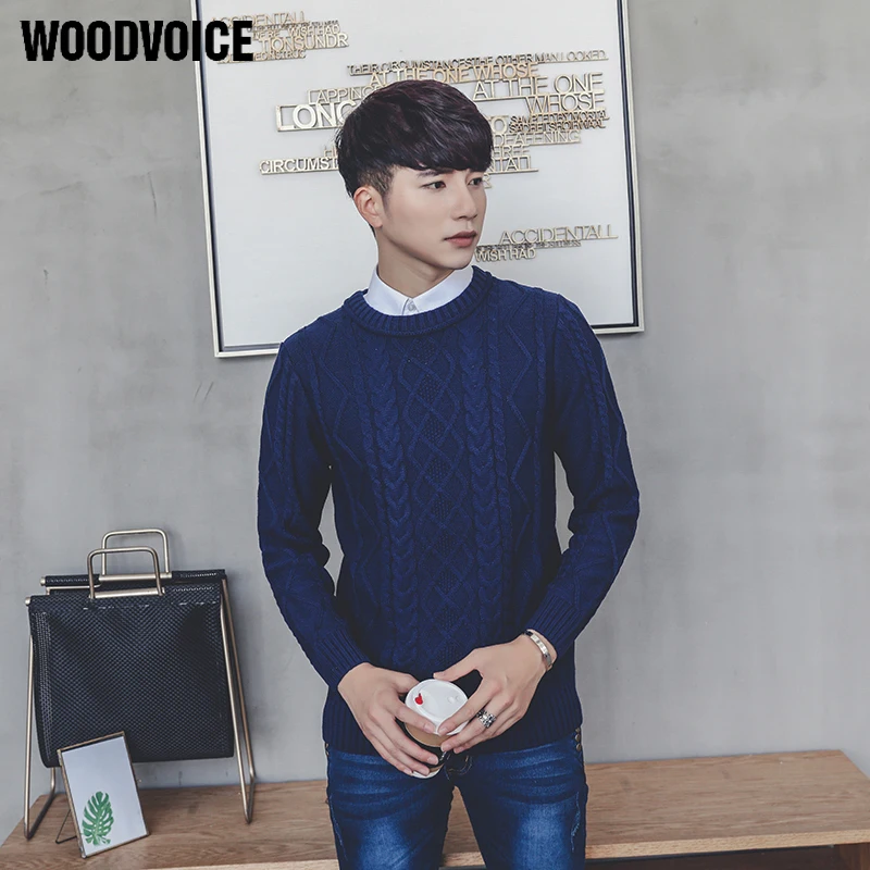 Мужской Однотонный свитер Woodvoice брендовая уличная одежда синий черный красный