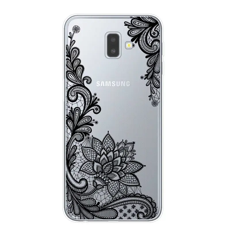 T6399 Сексуальный цветочный чехол для телефона, чехол для samsung J3, J5, J7,, J4, J6 Plus,, Note 8, 9, 10 Pro, чехол, кружевной цветок, мандала, чехол s Capa - Цвет: T6399