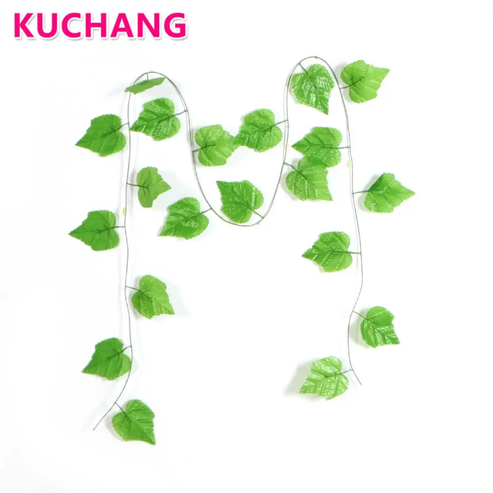 

2.4m Artificial Ivy Vine Leaf Fake Sweet Potato Foliage Garland Plant Home Wedding Decoration Hanging Green Plant Party Supplies