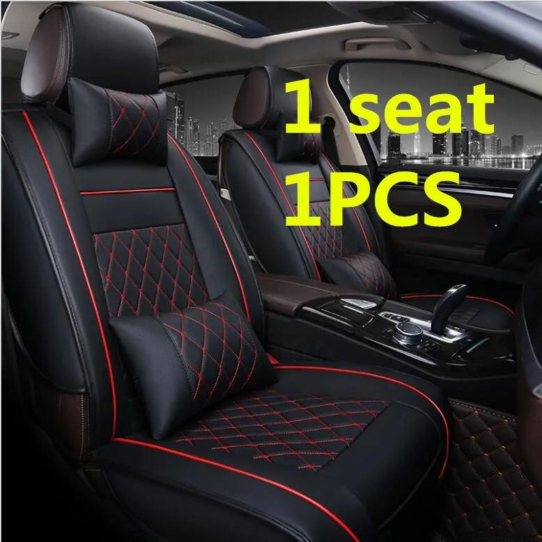 Кожаный чехол для сиденья автомобиля lada granta hyundai Kia rio VW polo Renault, Chevrolet cruze, подушка для сиденья автомобиля - Название цвета: 1pc Deluxe Edition