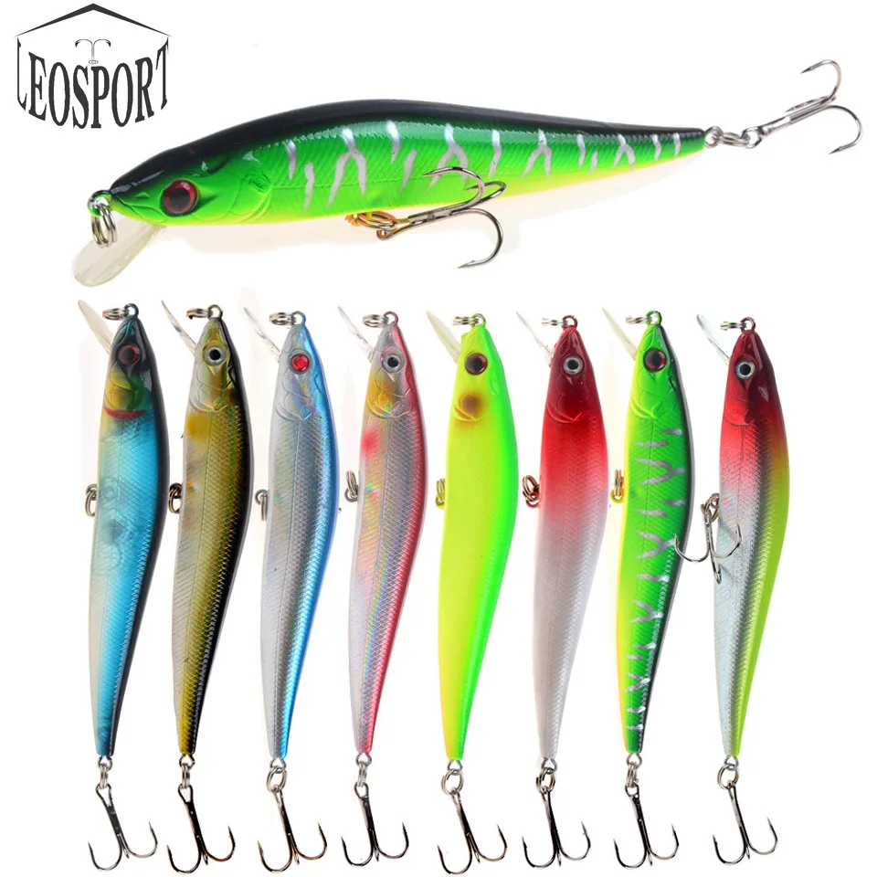 

LEOSPORT Floating Minnow Fishing Lures 3D Eyes Hard Aritificial Wobblers Crankbaits Deep Swim Plastic Baits Japan Pesca Isca