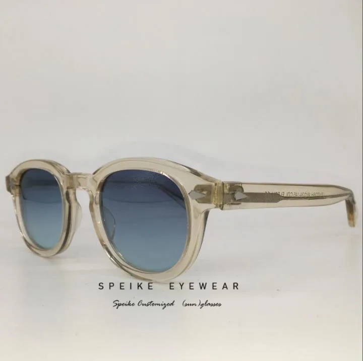 SPEIKE по индивидуальному заказу, высокое качество голубой солнцезащитные очки» Джонни Деппом Lemtosh Стиль очки можно носить близорукости очки 44/46/49 мм