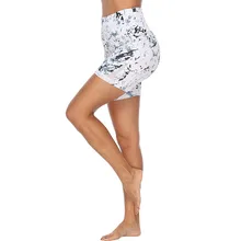 Женские спортивные лосины для йоги с принтом, Короткие штаны и бедра с высокой талией, Короткие штаны для спортзала, женские эластичные шорты, спортивные женские шорты