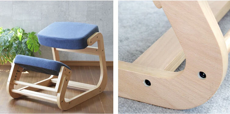 Ergonomically Designed Kneeling Chair Wood Modern Office Furniture Computer Chair Ergonomic Posture Knee Chair For Kids Study