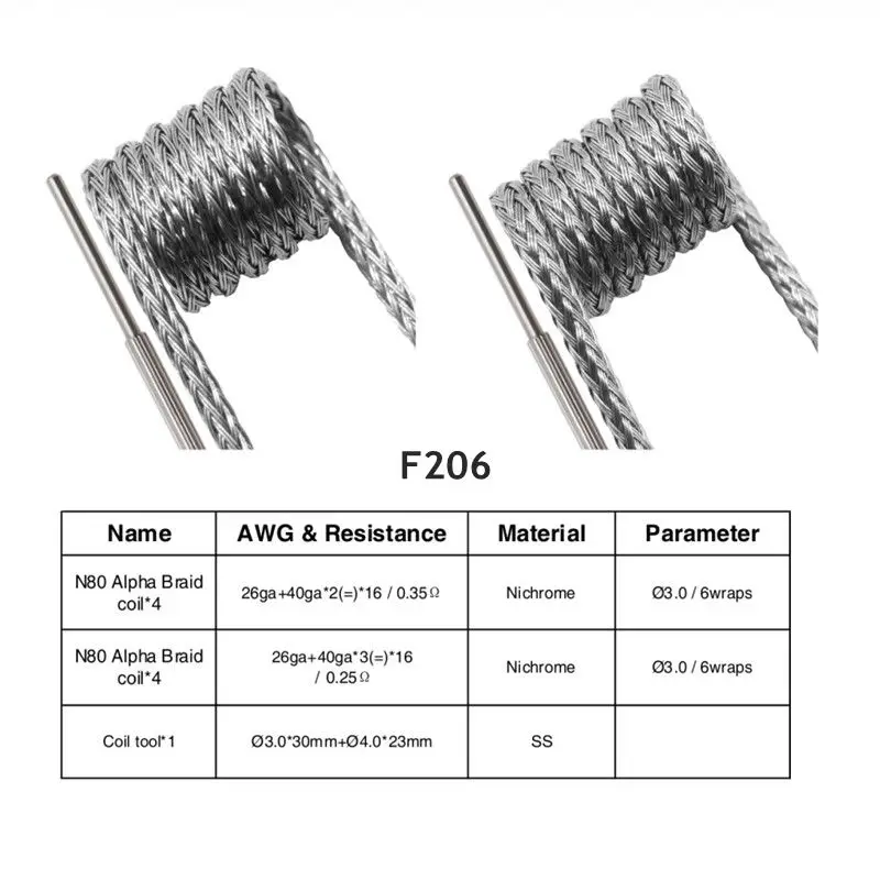 Original Geekvape Ni80 Hybrid Alpha Braid Coil MTL Fused Clapton ...