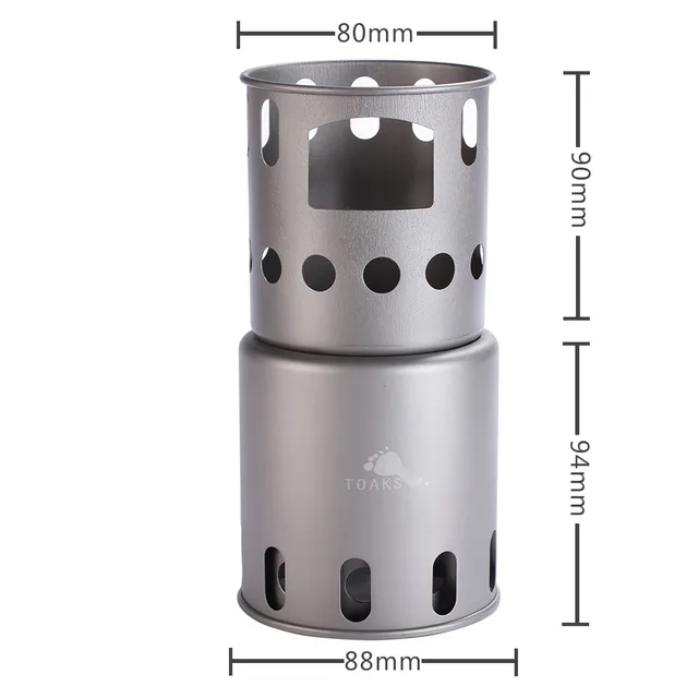 US $40.63 TOAKS Outdoor Camping Hiking Backpacking Ultralight Titanium Wood Stove Burning Stove Small Outdo