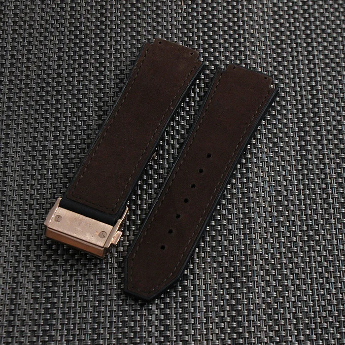 26mmx19mm 22mm buckle Black Leather Rubber Watchbands Watch Strap watchband for Hublot Bracelet Band Sweatband