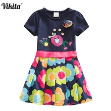 VIKITA От 4 до 8 лет платье для девочек, детские платья-пачки для маленьких девочек праздничные платья принцессы повседневная детская одежда для девочек, Vestidos, SH5868