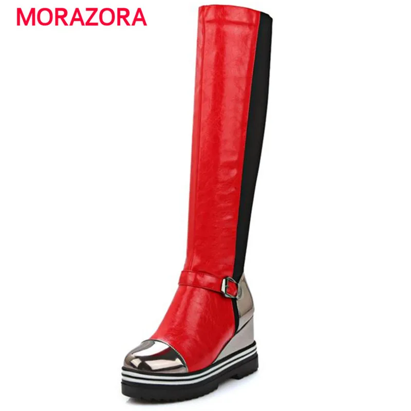 Botas Punta Redonda Tacón Block Con Cremallera Plataforma | Moda De Mujer | México