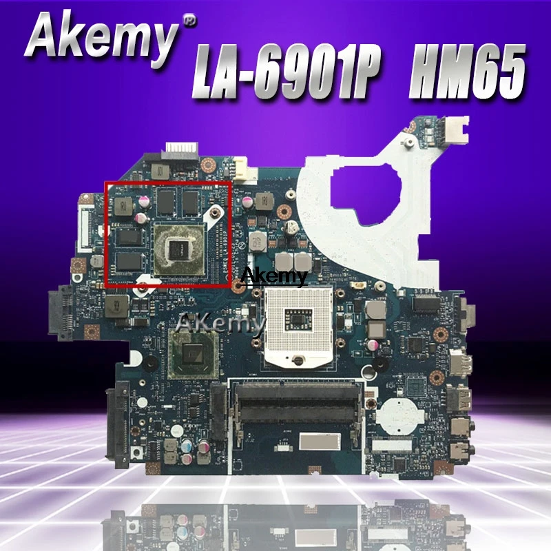 

P5WE0 LA-6901P motherboard for acer 5750 5750G 5755 5755G laptop motherboard HM65 GT630M/GT540M original Test motherboard
