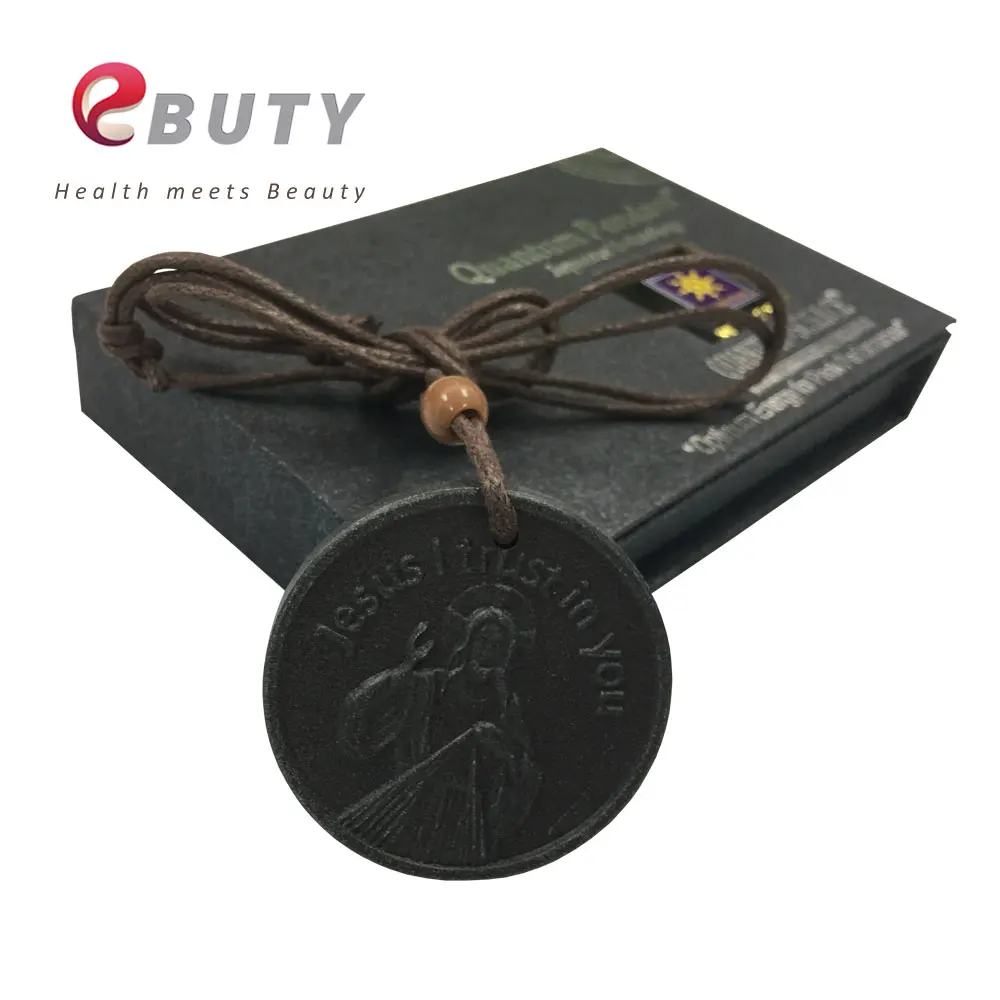 

EBUTY Quantum Scalar Energy Pendant with Nano Ion Card JESUS TRUST IN YOU Pendants with Authenticity Card and Package Box