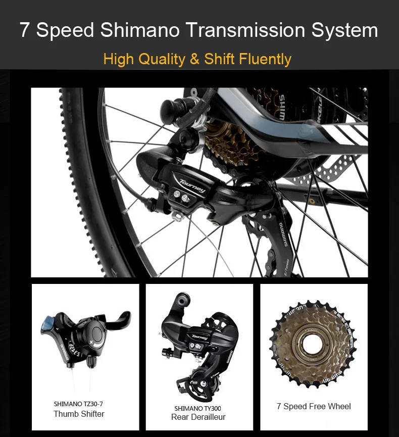 Excellent T8 Strong Powerful Electric Bike Bicycle, High Quality MTB Electric Mountain Bike, Adopt Suspension Fork 7