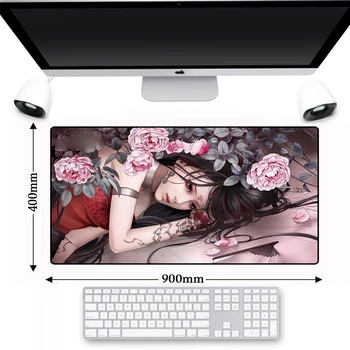 

Anime Anti-slip Lockedge 900*400 Large Gaming Keyboard Natural Rubber Mouse Pad Gamer Big Mice Mat Pad Laptop Desk Mat Mousepad
