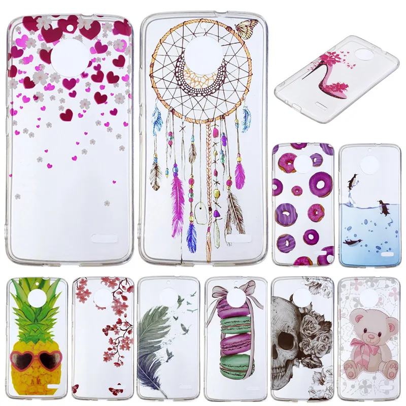 

For Moto E4 Silicone Cover Transparent Anime Silicon TPU Skin Soft Back Cover Phone Case for Motorola Moto E4 Phone Bags Cases