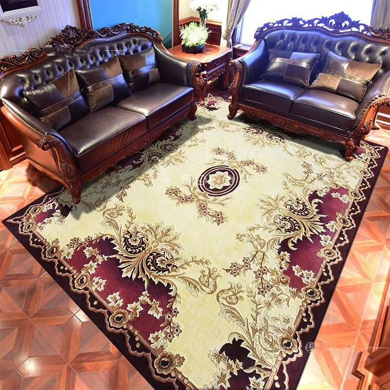 Europe Wool Bedroom Carpet Luxurious Thick Carpets For Living Room Sofa