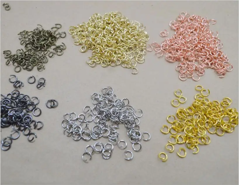 100pcs 1.2x8mm Metal Jump Rings Single Loops Open Jump Rings & Split Rings Connector For Bracelet Key Chains Jewelry Finding DIY