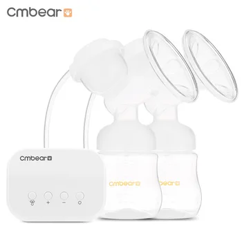

Cmbear Double Electric Breast Pump USB BPA Free With Milk Bottle Baby Breast Feeding Massage Milking Machine Nipple Suction