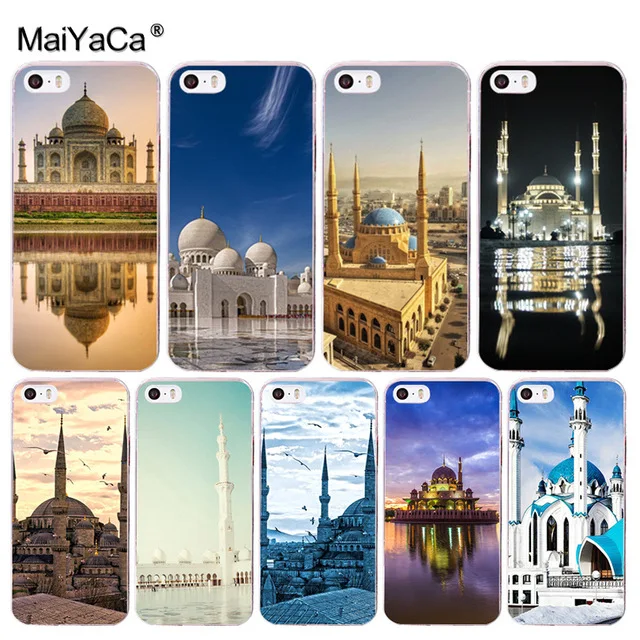 MaiYaCa Landscape Muslim Mosque Building for iPhone 4S 5S 6S 7 8 Plus X XR XS MAX Phone Cases transparent Soft TPU Cover | Мобильные